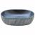 Lavoar de blat, negru și gri, 47x33x13 cm, ceramică, oval GartenMobel Dekor