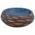 Lavoar de blat, maro și albastru, 59x40x15 cm, ceramică, oval GartenMobel Dekor