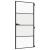 Ușă de interior negru 93x201,5 cm sticlă securiz./aluminiu slim GartenMobel Dekor