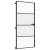 Ușă de interior negru 93x201,5 cm sticlă securiz./aluminiu slim GartenMobel Dekor