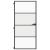 Ușă de interior negru 93x201,5 cm sticlă securiz./aluminiu slim GartenMobel Dekor
