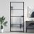 Ușă de interior negru 93x201,5 cm sticlă securiz./aluminiu slim GartenMobel Dekor