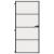 Ușă de interior negru 93x201,5 cm sticlă securiz./aluminiu slim GartenMobel Dekor