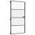 Ușă interior negru 102,5x201,5 cm sticlă securiz./aluminiu slim GartenMobel Dekor