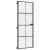 Ușă de interior negru 76x201,5 cm sticlă securiz./aluminiu slim GartenMobel Dekor