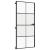 Ușă de interior negru 93x201,5 cm sticlă securiz./aluminiu slim GartenMobel Dekor