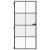 Ușă de interior negru 93x201,5 cm sticlă securiz./aluminiu slim GartenMobel Dekor