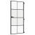 Ușă de interior negru 93x201,5 cm sticlă securiz./aluminiu slim GartenMobel Dekor
