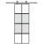 Ușă glisantă, negru, 76x205 cm, sticlă securizată și aluminiu GartenMobel Dekor