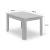 Masa pentru sufragerie/living + 4 scaune Imola, Artool, lemn, alb si negru, 120x80x75 cm GartenVIP DiyLine