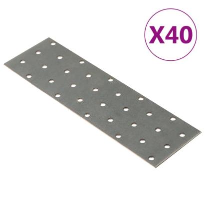 Plăci perforate, 40 buc., 2 mm, 200x60 mm, oțel galvanizat GartenMobel Dekor