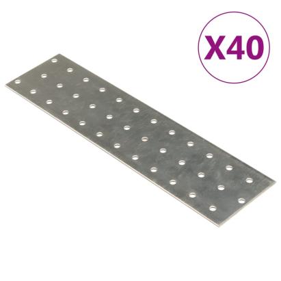 Plăci perforate, 40 buc., 2 mm, 240x60 mm, oțel galvanizat GartenMobel Dekor