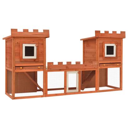 Cușcă de iepuri cușcă animale de companie dublă de exterior GartenMobel Dekor