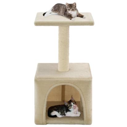 Ansamblu pentru pisici, stâlpi cu funie de sisal, bej, 55 cm GartenMobel Dekor