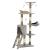 Ansamblu pisici cu stâlpi din funie de sisal, 138 cm, gri GartenMobel Dekor