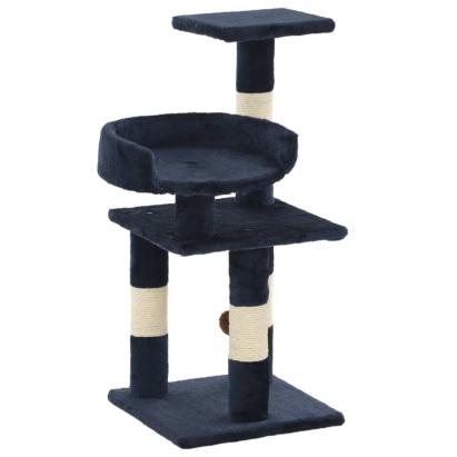 Ansamblu pentru pisici, stâlpi din funie sisal, 65 cm, albastru GartenMobel Dekor