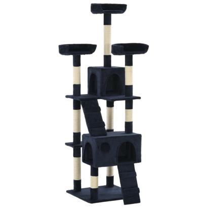Ansamblu pentru pisici cu stâlpi funie sisal, 170 cm, albastru GartenMobel Dekor