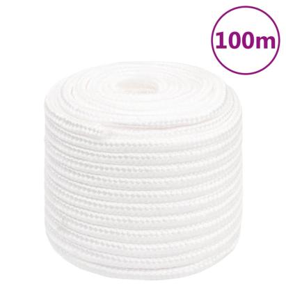 Frânghie de barcă, alb complet, 18 mm, 100 m, polipropilenă GartenMobel Dekor