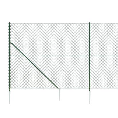 Gard plasă de sârmă cu țăruși de fixare, verde, 1,6x10 m GartenMobel Dekor