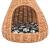 Casă pentru pisici cu pernă, 40x60 cm, salcie naturală, teepee GartenMobel Dekor