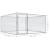 Padoc pentru câini de exterior, 2 x 2 x 1 m, oțel galvanizat GartenMobel Dekor