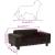 Canapea pentru câini, maro, 81x43x31cm, pluș & piele ecologică GartenMobel Dekor