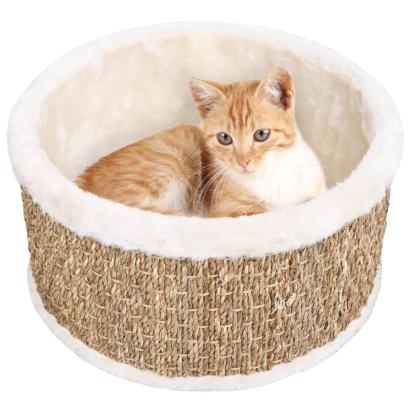 Coș rotund pentru pisici, 36 cm, iarbă de mare GartenMobel Dekor