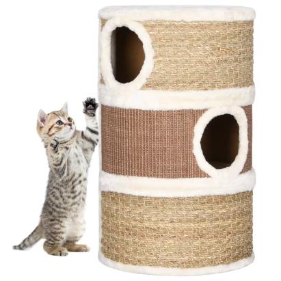 Butoiaș de zgâriat pentru pisici, 60 cm, iarbă de mare GartenMobel Dekor