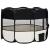 Țarc de câini pliabil cu sac de transport, negru, 110x110x58 cm GartenMobel Dekor