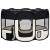 Țarc de câini pliabil cu sac de transport, negru, 125x125x61 cm GartenMobel Dekor