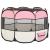 Țarc joacă pliabil câini cu sac de transport roz 90x90x58 cm GartenMobel Dekor