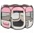 Țarc joacă pliabil câini cu sac de transport roz 90x90x58 cm GartenMobel Dekor