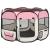 Țarc joacă pliabil câini cu sac de transport roz 90x90x58 cm GartenMobel Dekor