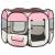Țarc joacă pliabil câini cu sac de transport roz 90x90x58 cm GartenMobel Dekor