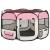 Țarc joacă pliabil câini cu sac de transport roz 110x110x58 cm GartenMobel Dekor