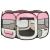 Țarc joacă pliabil câini cu sac de transport roz 125x125x61 cm GartenMobel Dekor