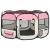 Țarc joacă pliabil câini cu sac de transport roz 125x125x61 cm GartenMobel Dekor