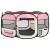 Țarc de câini pliabil cu sac de transport, roz, 145x145x61 cm GartenMobel Dekor