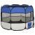 Țarc joacă pliabil câini cu sac transport albastru 90x90x58 cm GartenMobel Dekor