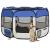 Țarc joacă pliabil câini cu sac de transport albastru 110x110x58 cm GartenMobel Dekor
