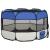 Țarc joacă pliabil câini cu sac de transport albastru 110x110x58 cm GartenMobel Dekor