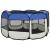 Țarc câini pliabil cu sac de transport, albastru, 125x125x61 cm GartenMobel Dekor