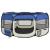 Țarc câini pliabil cu sac de transport, albastru, 145x145x61 cm GartenMobel Dekor