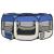 Țarc câini pliabil cu sac de transport, albastru, 145x145x61 cm GartenMobel Dekor