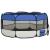 Țarc câini pliabil cu sac de transport, albastru, 145x145x61 cm GartenMobel Dekor