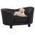 Canapea pentru câini negru 69x49x40 cm, pluș/piele ecologică GartenMobel Dekor