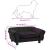 Canapea pentru câini, negru, 72x45x30 cm, pluș GartenMobel Dekor