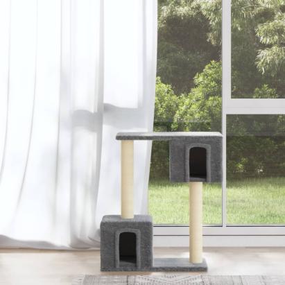 Ansamblu pisici, stâlpi din funie sisal, gri deschis, 60 cm GartenMobel Dekor