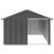 Casă pentru câini antracit 116,5x153x81,5 cm oțel galvanizat GartenMobel Dekor