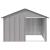 Casă pentru câini, gri, 116,5x103x81,5 cm, oțel galvanizat GartenMobel Dekor